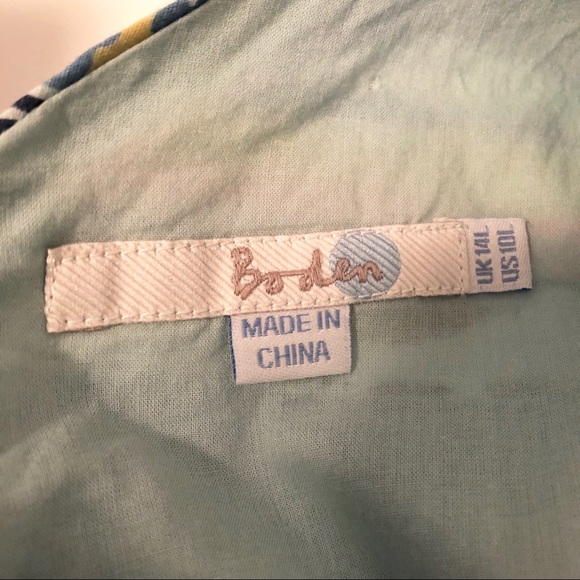 Boden Tall Nancy Dress Riviera Print Blue Beach - Picture 6 of 7